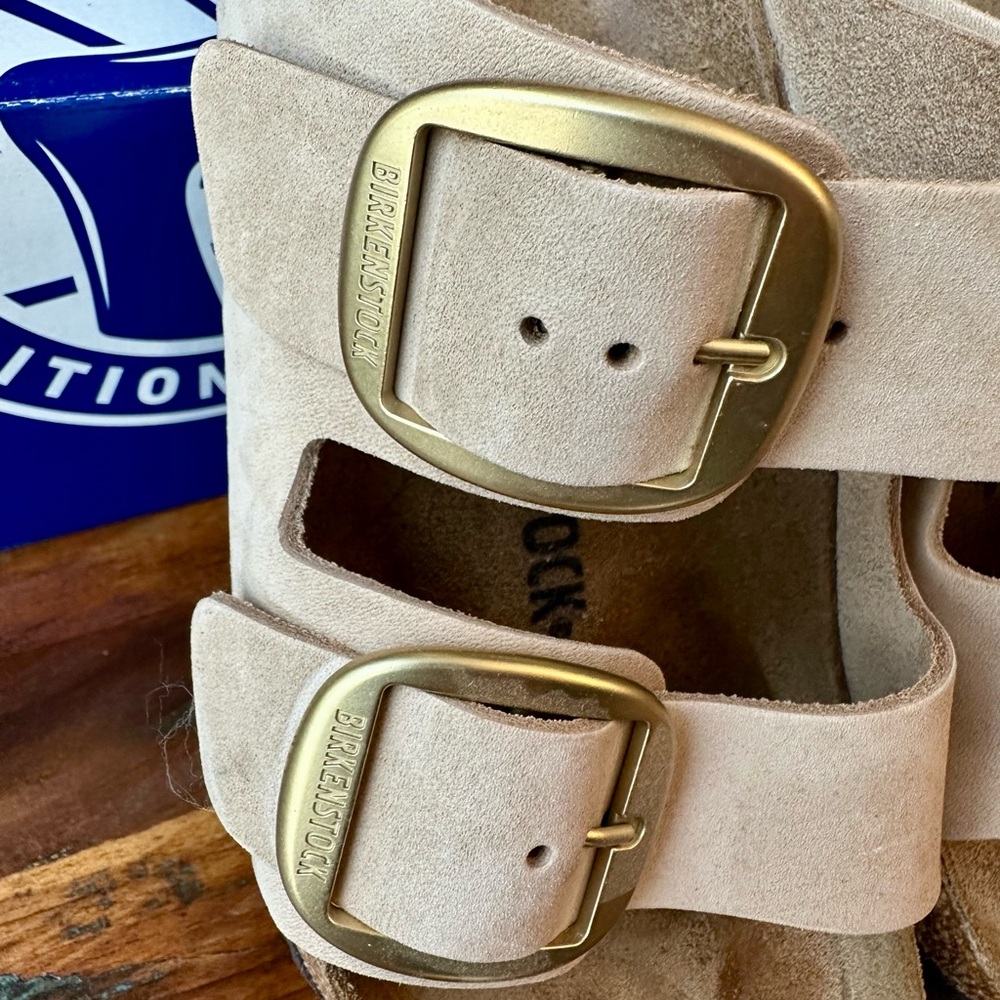 ☀️ BIRKENSTOCK Arizona Big Buckle in Sandcastle EU 38 - Picture 6 of 13